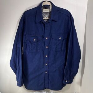 Eddie Bauer Deep Blue Flannel Long Sleeve Shirt